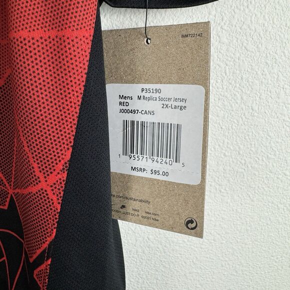 Nike Canada National Team Dri-Fit Home Replica Soccer Jersey Men's 2XL P35190 - Picture 8 of 9